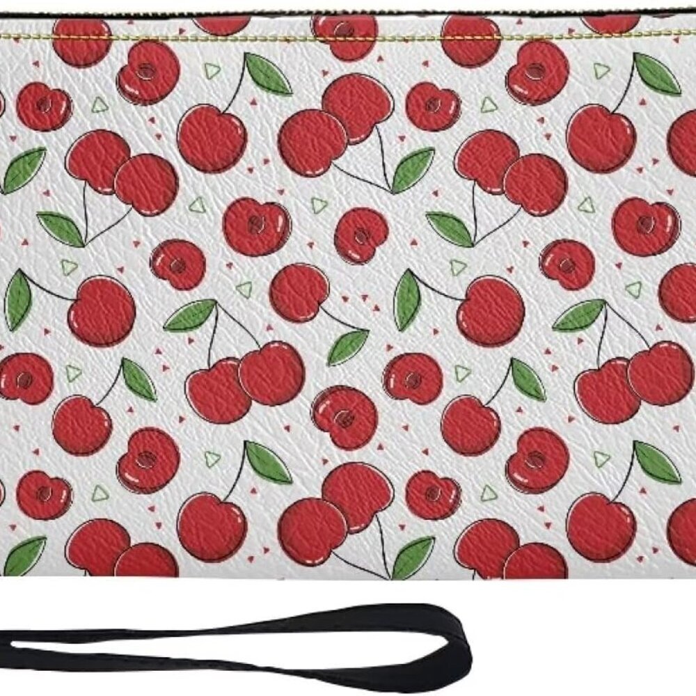 Womens PU Leather Wallet Wristlet Organizer Clutch Zipper Card Holder